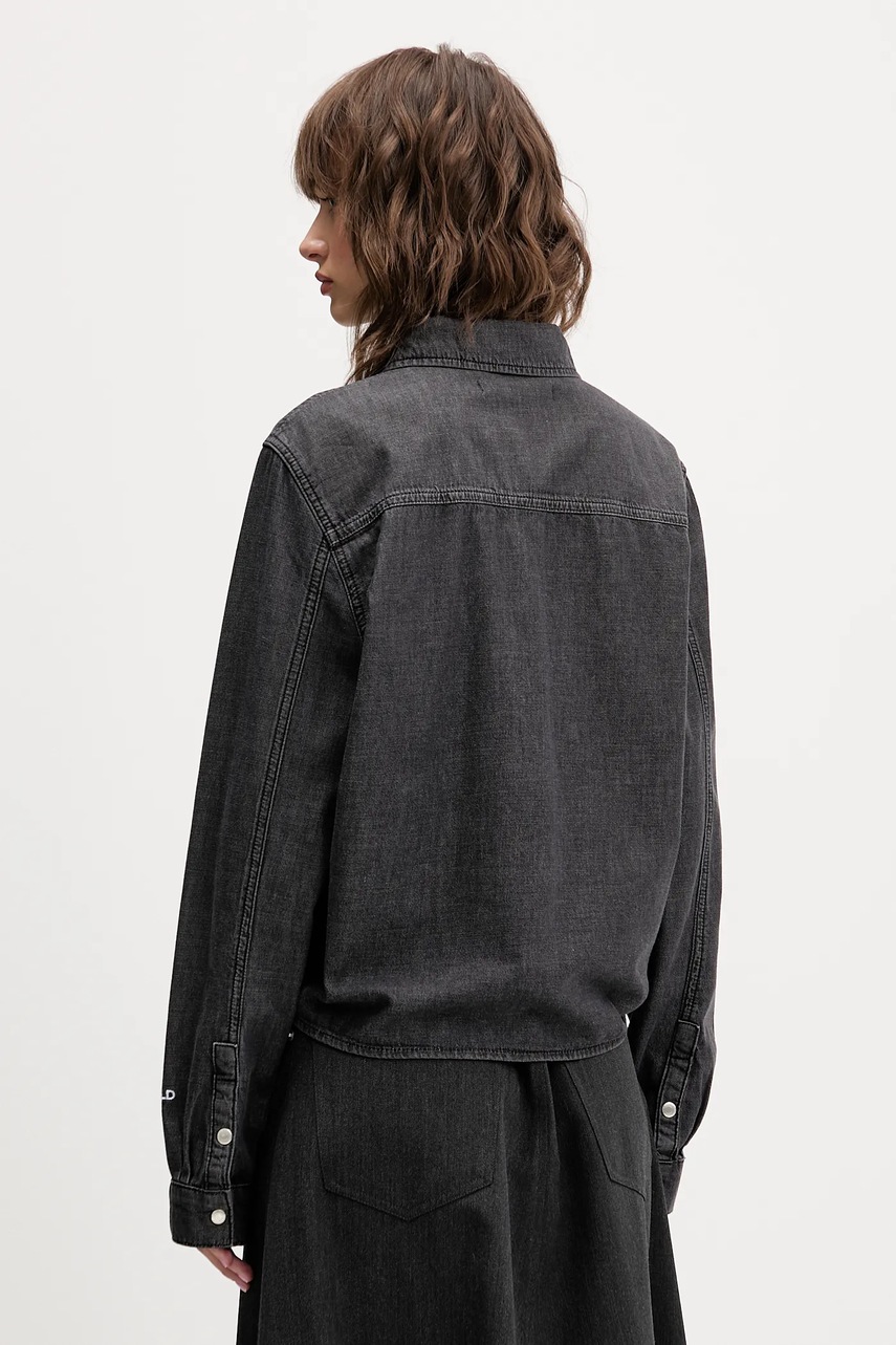 Τζιν πουκάμισο Karl Lagerfeld Jeans χρώμα: γκρι, A4W11001 φωτογραφία