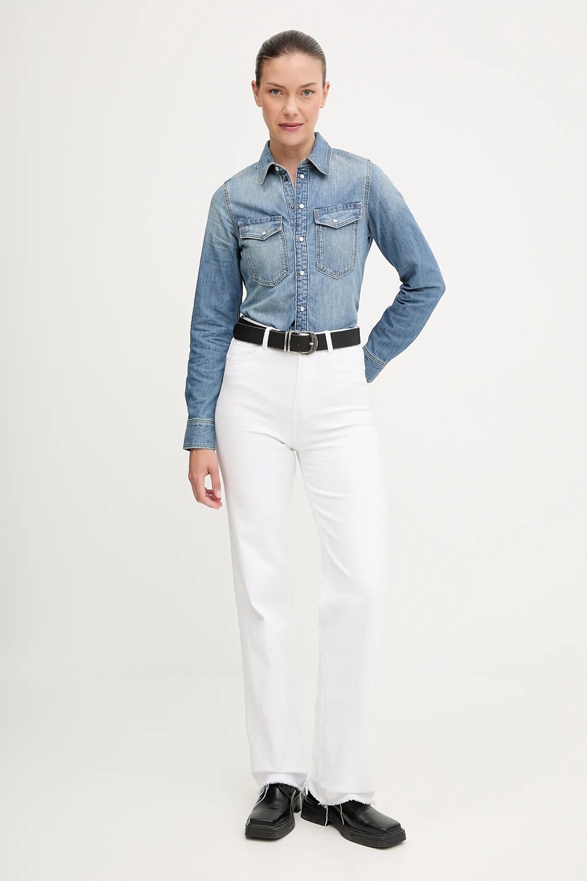 Джинсовая рубашка G-Star slim классический воротник D27714.D539