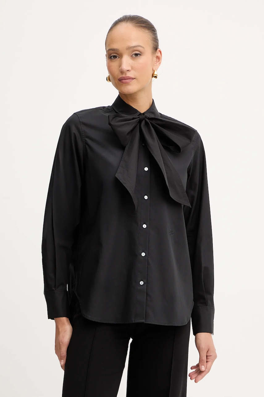 Karl Lagerfeld cămașă din bumbac culoarea negru, regular, A4W11009