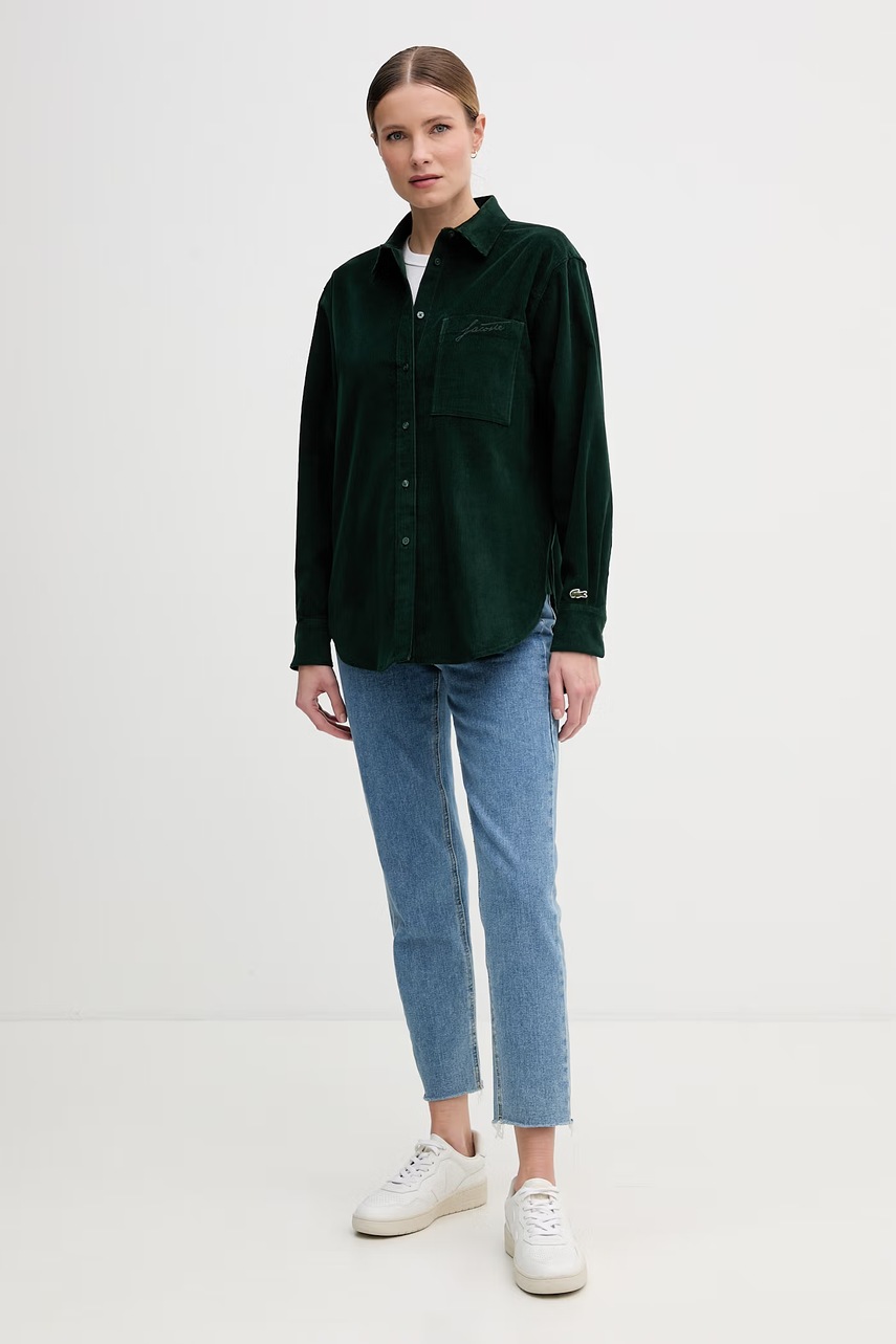 Lacoste košeľa dámska bavlnená