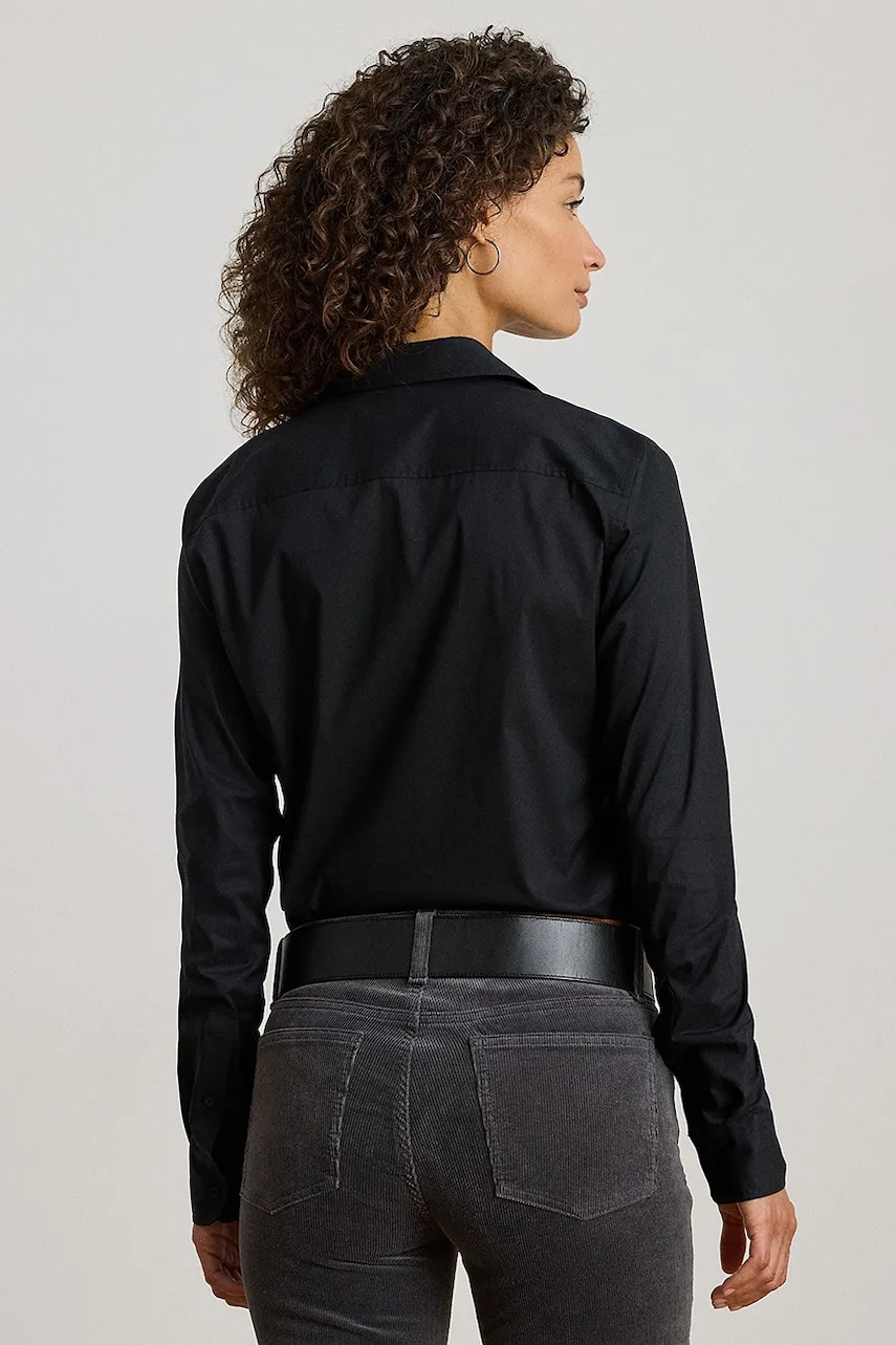 Рубашка Lauren Ralph Lauren цвет чёрный regular классический воротник 200979990 Рубашка Lauren Ralph Lauren цвет чёрный regular классический воротник 200979990