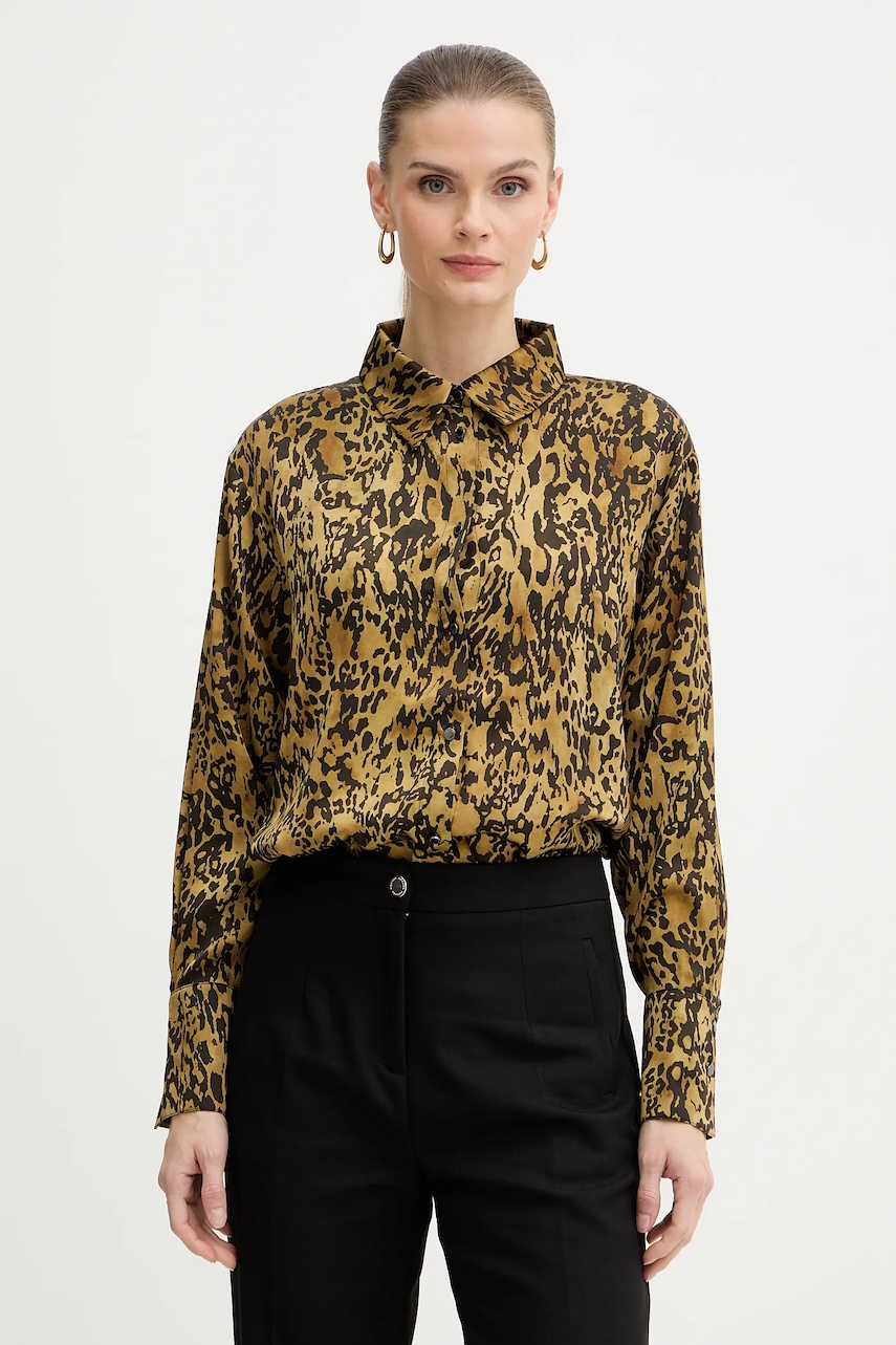 Morgan cămașă culoarea verde, cu guler clasic, relaxed, COLY.F