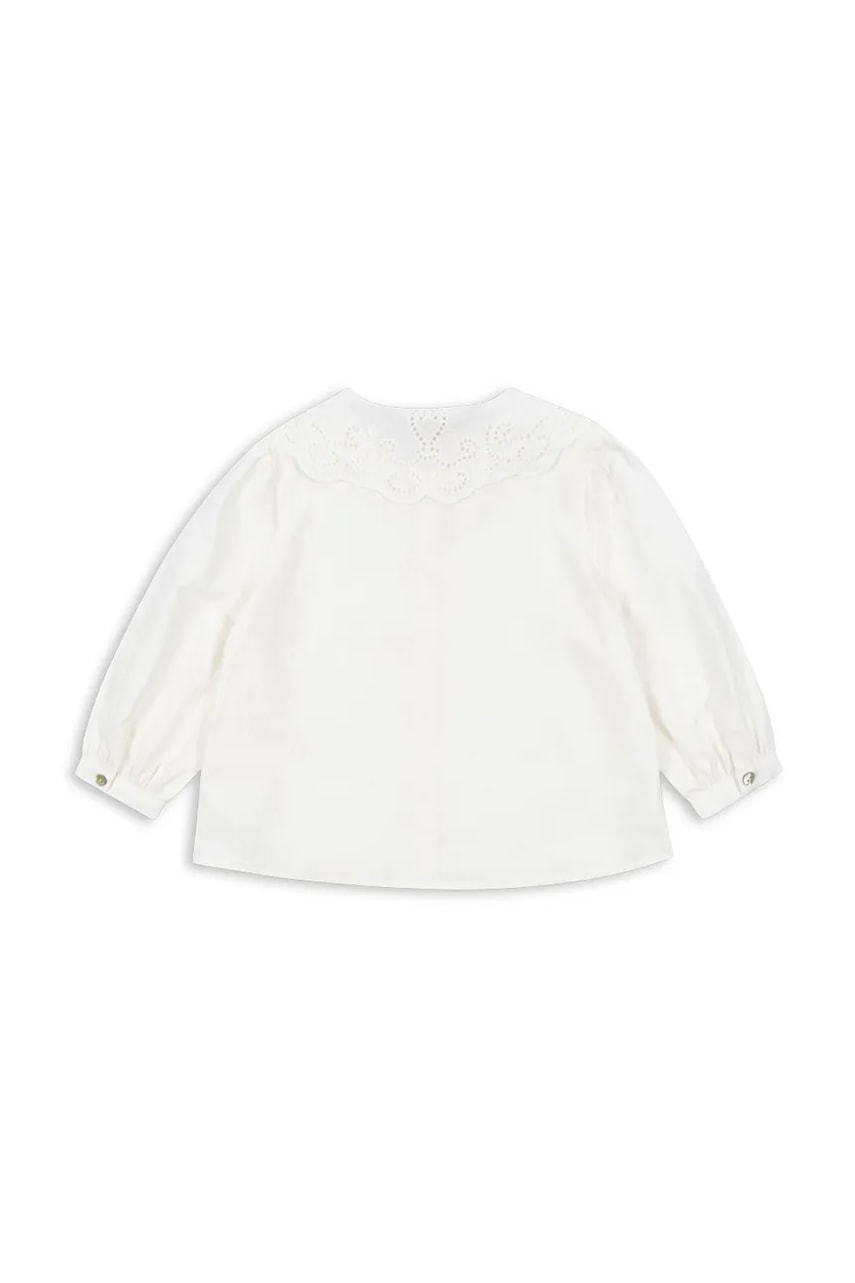 Детская хлопковая рубашка Konges Sløjd RILO COLLAR SHIRT GOTS цвет белый KS103966 Детская хлопковая рубашка Konges Sløjd RILO COLLAR SHIRT GOTS цвет белый KS103966