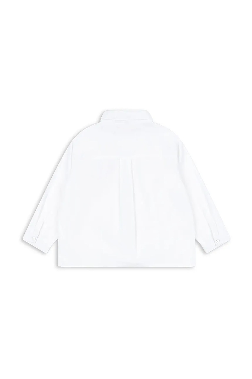 Детская хлопковая рубашка Konges Sløjd RAY SHIRT GOTS цвет белый KS104408