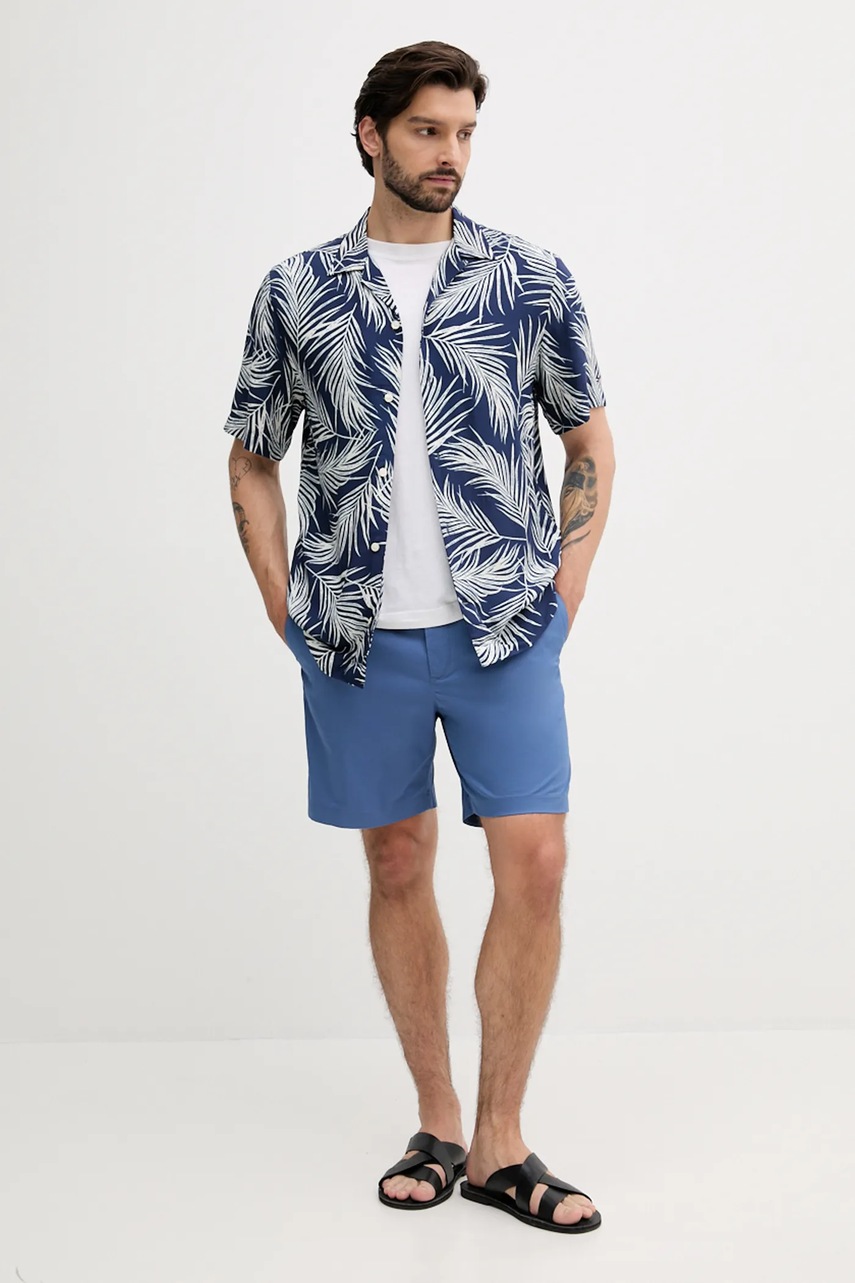 Рубашка Tommy Hilfiger цвет синий regular MW0MW39447