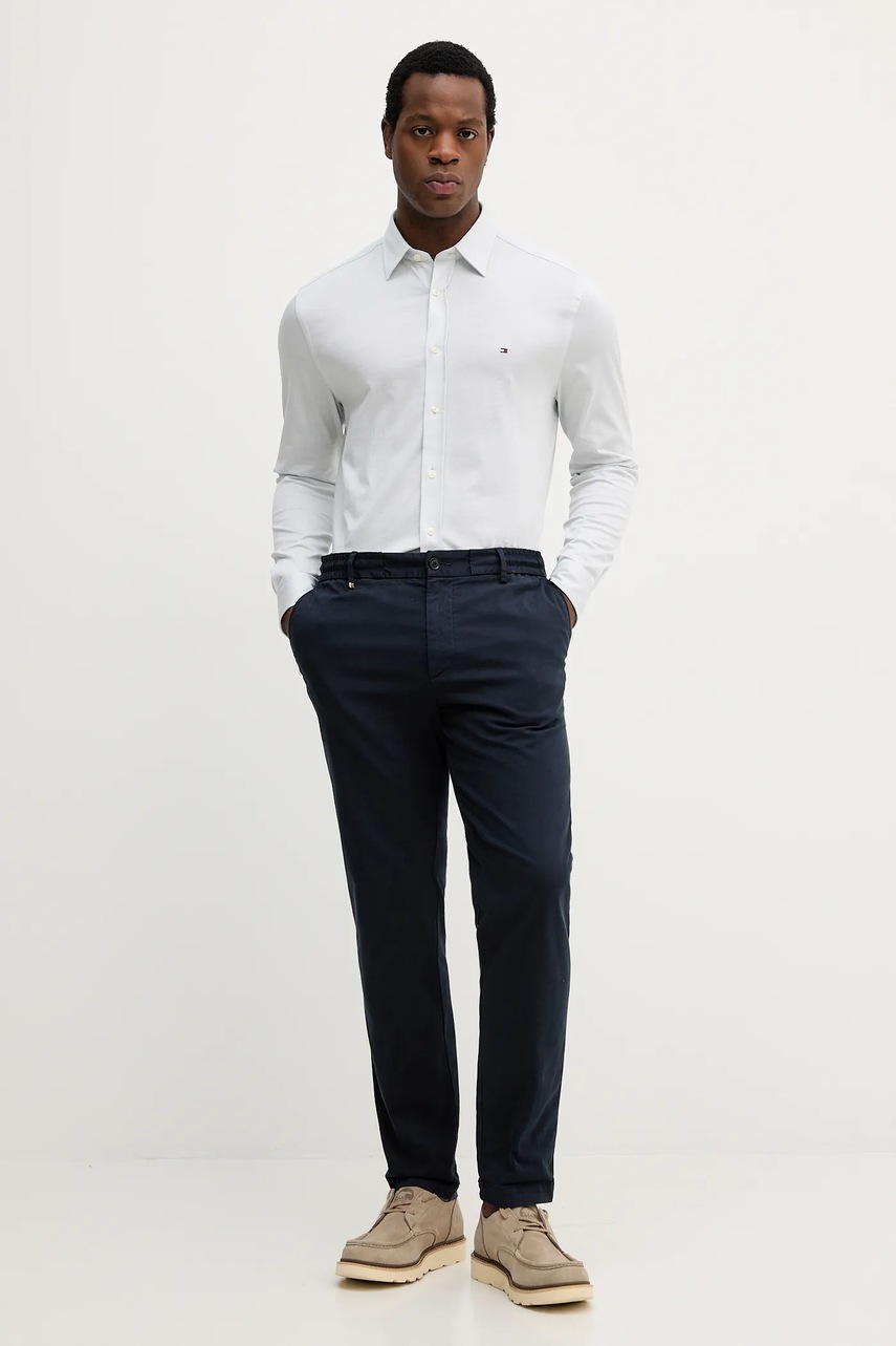 Хлопковая рубашка Tommy Hilfiger regular классический воротник MW0MW39479