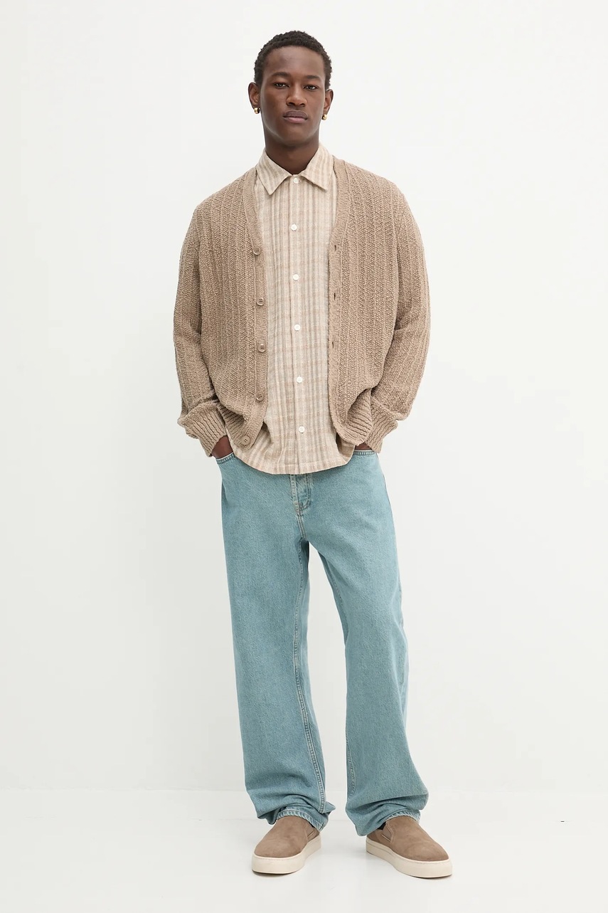 Рубашка Samsoe Samsoe SAAYO цвет бежевый relaxed классический воротник M25200047