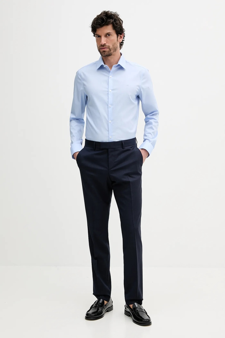 Рубашка Calvin Klein slim классический воротник LV019EU017