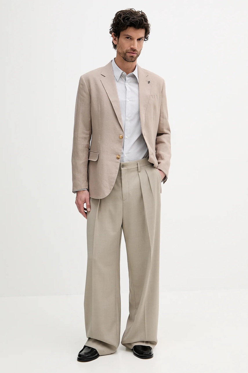 Рубашка Calvin Klein цвет белый slim классический воротник LV040BM108