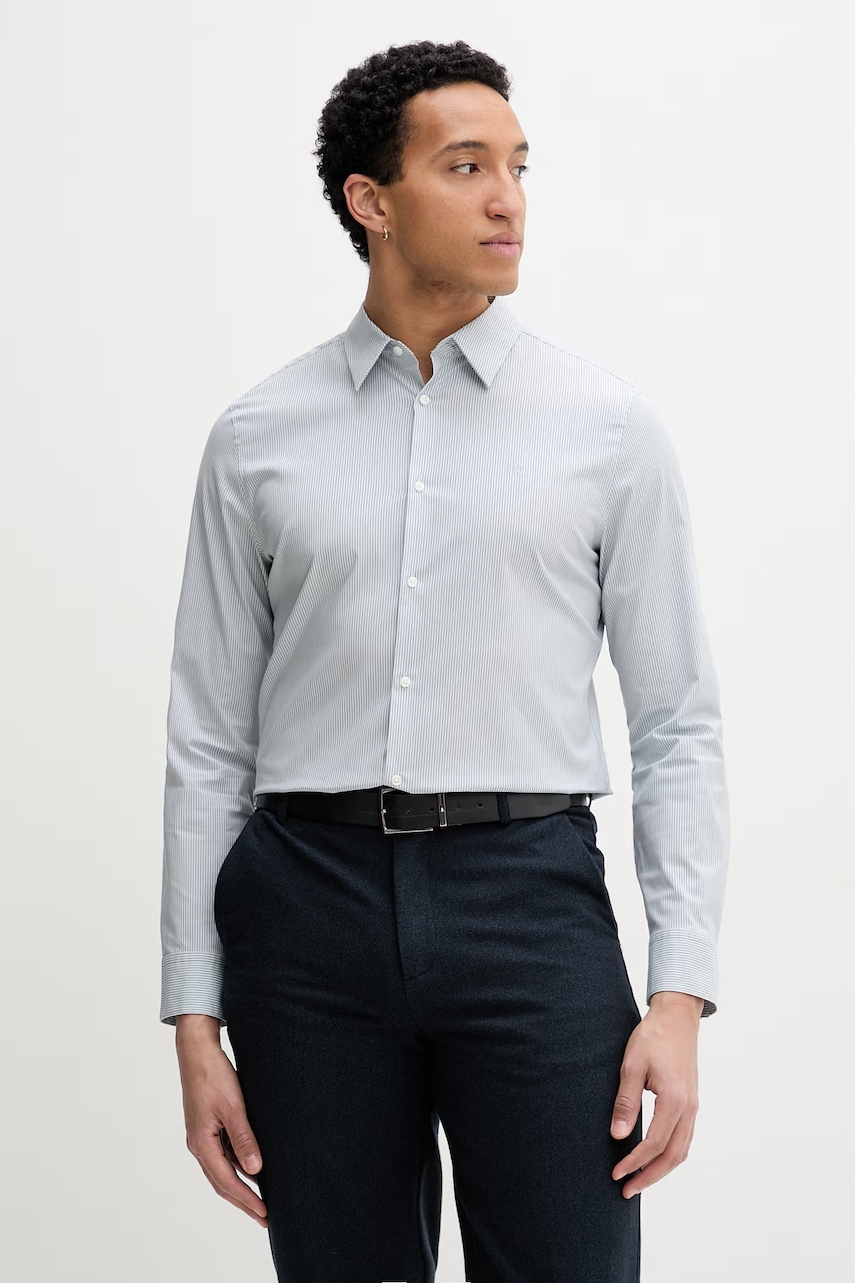 Calvin Klein cămașă pentru bărbați din bumbac cu elastan