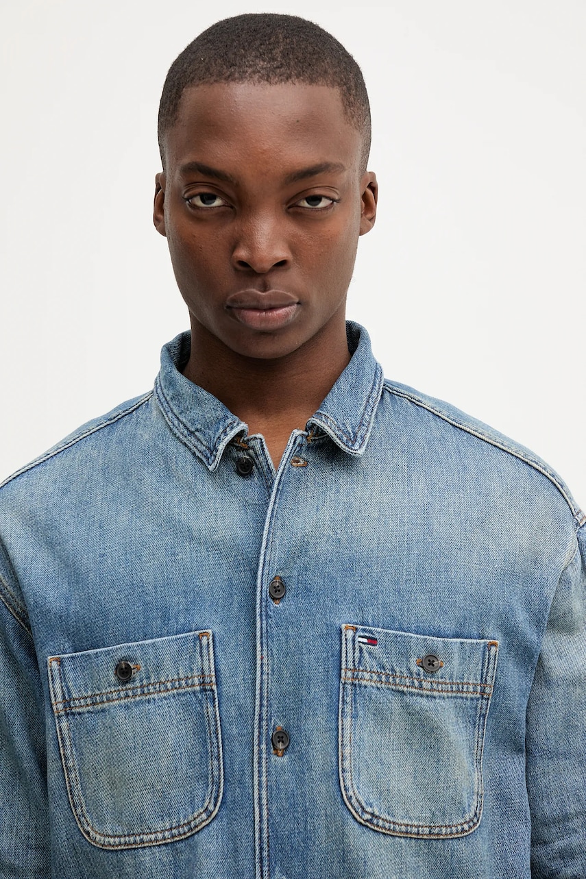 Rifľová košeľa Tommy Jeans