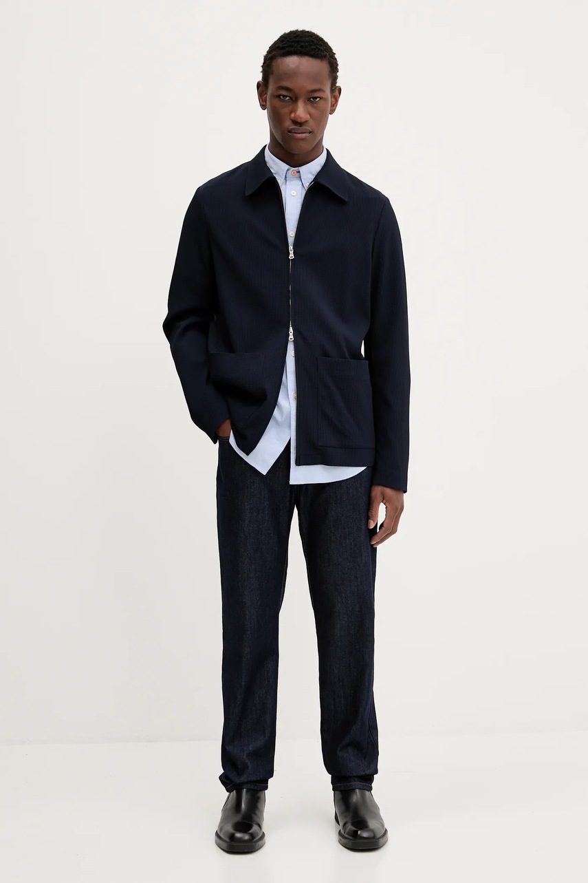 Хлопковая рубашка PS Paul Smith slim воротник button-down M2R-599R-PZEBRA