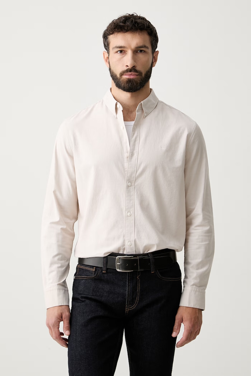 Calvin Klein Jeans cămașă bărbătească din bumbac cu elastan