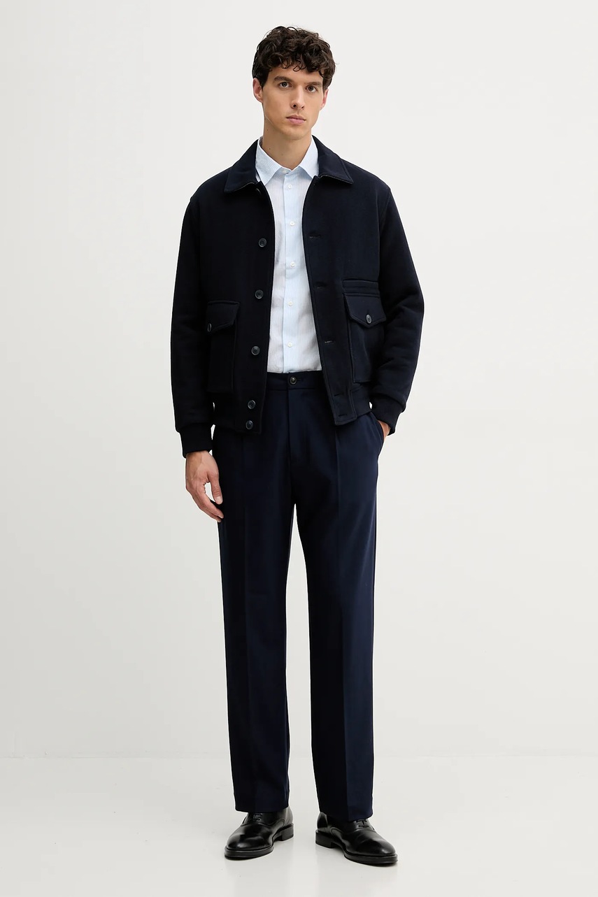 Хлопковая рубашка United Colors of Benetton regular классический воротник 52MCUQ04A