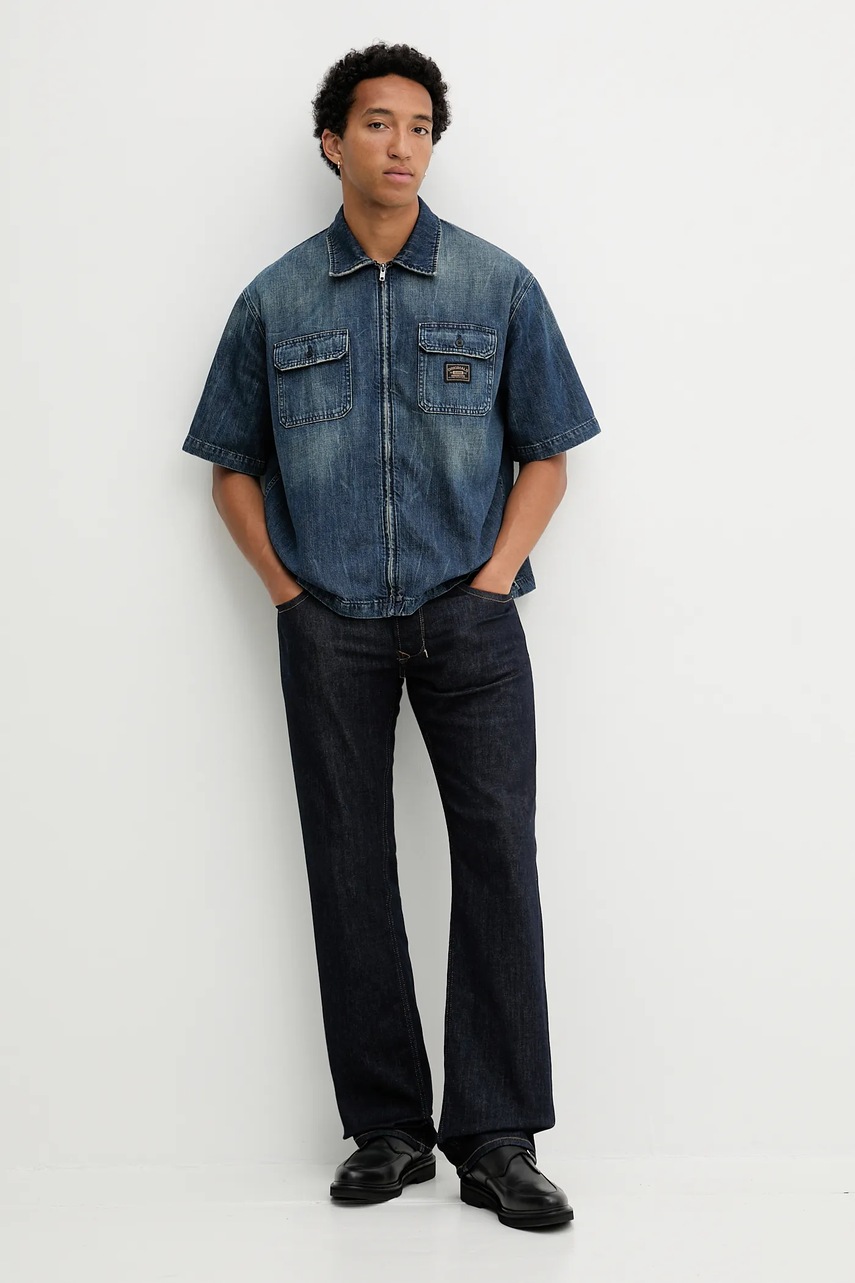 Τζιν πουκάμισο Guess Originals ανδρικό, χρώμα: μπλε, M5YH67 D5R0D φωτογραφία