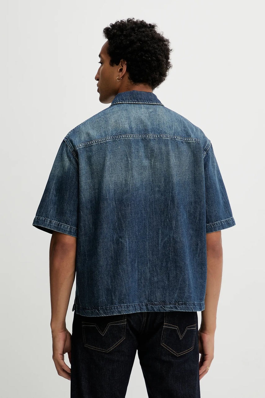 Τζιν πουκάμισο Guess Originals ανδρικό, χρώμα: μπλε, M5YH67 D5R0D φωτογραφία