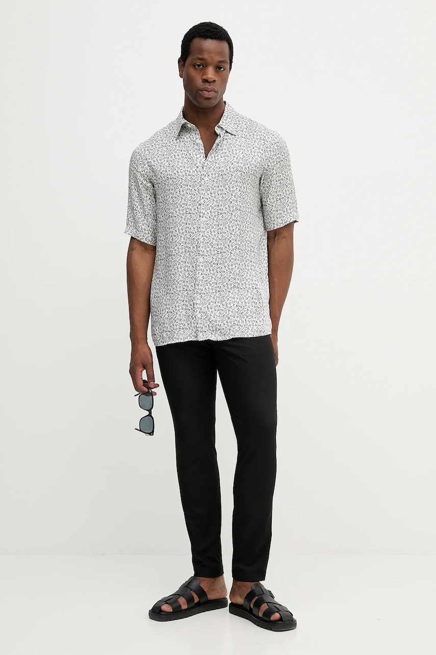Рубашка Armani Exchange цвет чёрный regular классический воротник XM001926 AF13235 Рубашка Armani Exchange цвет чёрный regular классический воротник XM001926 AF13235