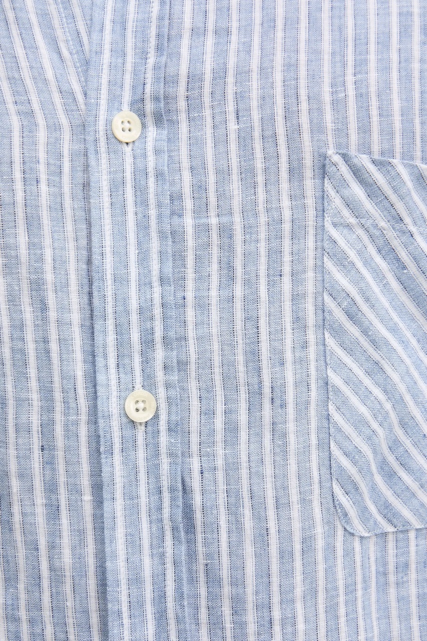 Πουκάμισο από λινό Frescobol Carioca ανδρικό, χρώμα: μπλε, 2589.683 φωτογραφία