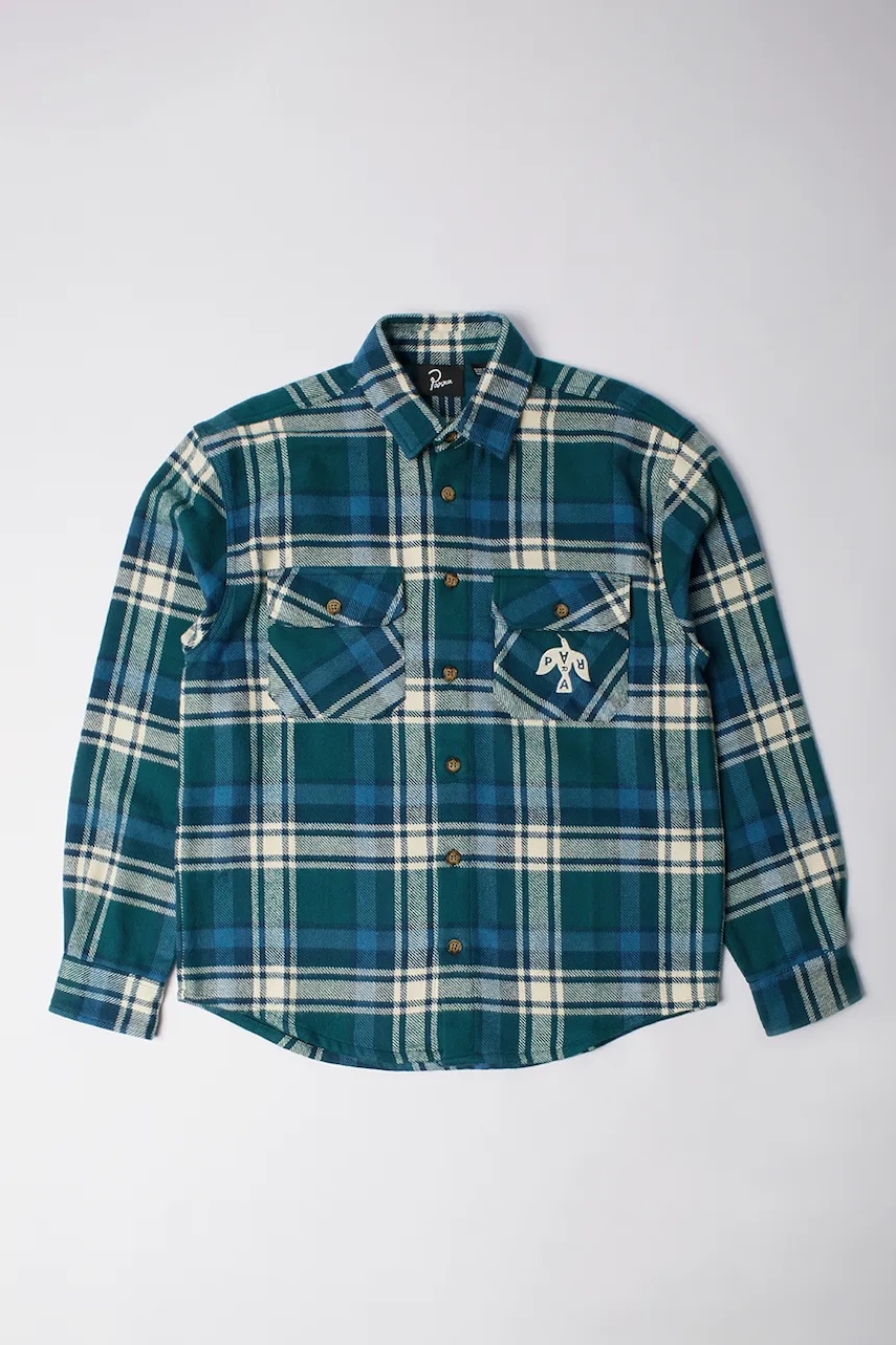 by Parra koszula bawełniana Crow flanel