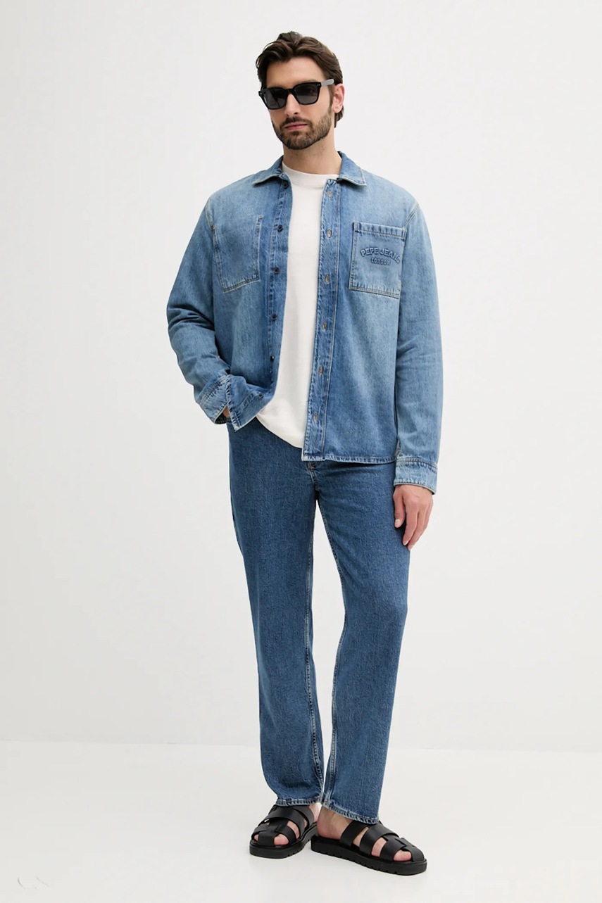 Джинсовая рубашка Pepe Jeans regular классический воротник PM309081