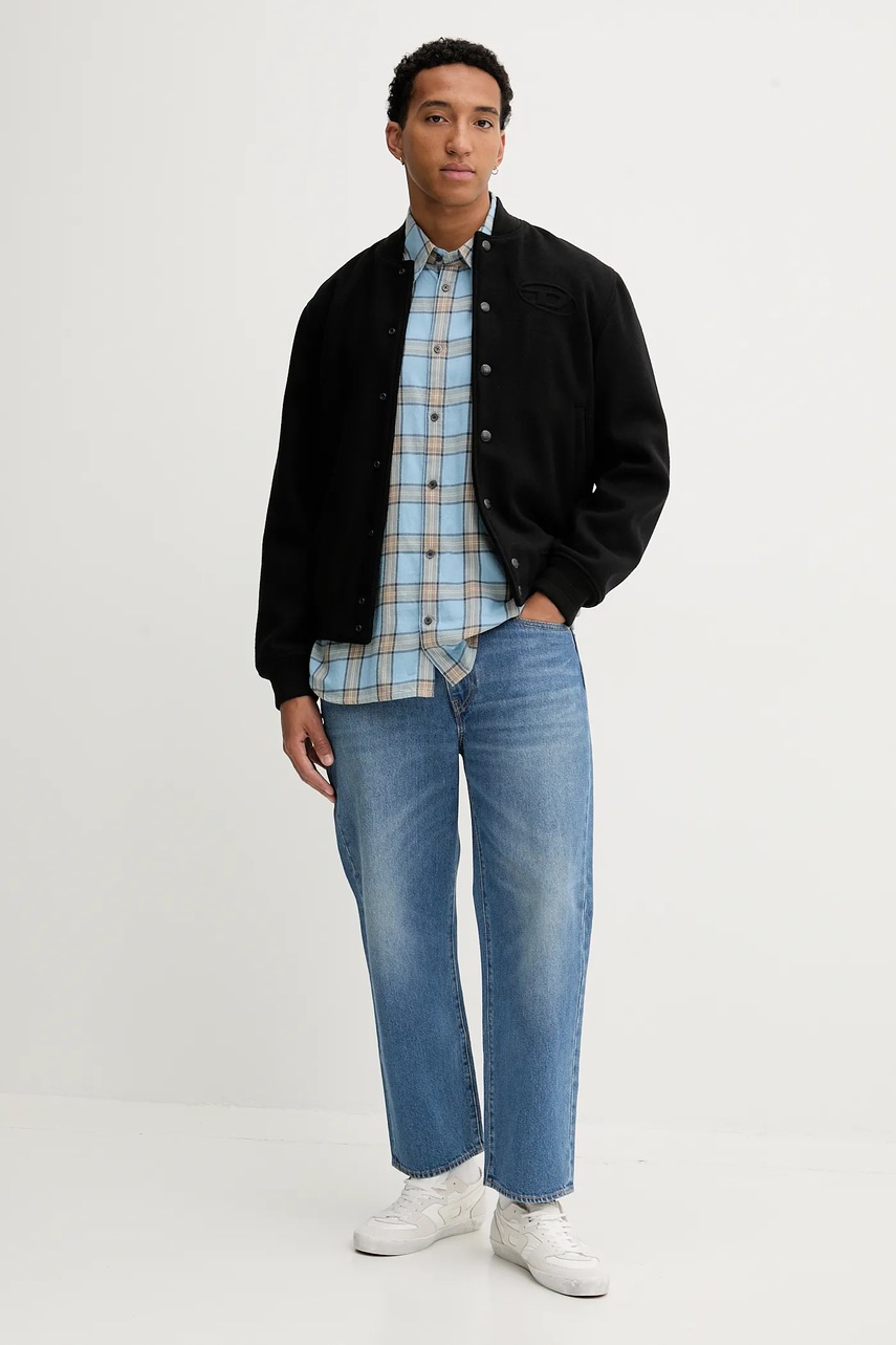 Bavlněná košile Diesel S-SIMPLY-AJFI