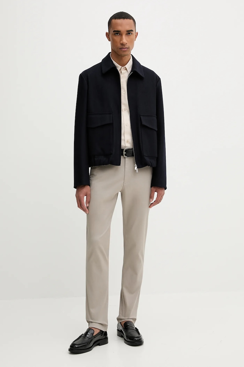 Рубашка с шерстью PS Paul Smith цвет бежевый regular классический воротник M2R-687U-T22487 Рубашка с шерстью PS Paul Smith цвет бежевый regular классический воротник M2R-687U-T22487