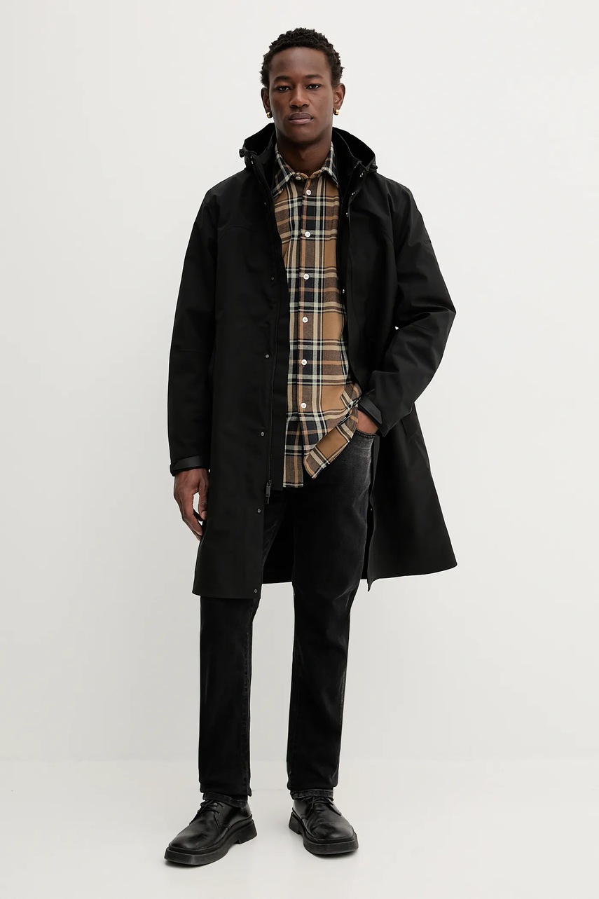 Хлопковая рубашка MSGM цвет коричневый regular классический воротник 3940ME11L.257500