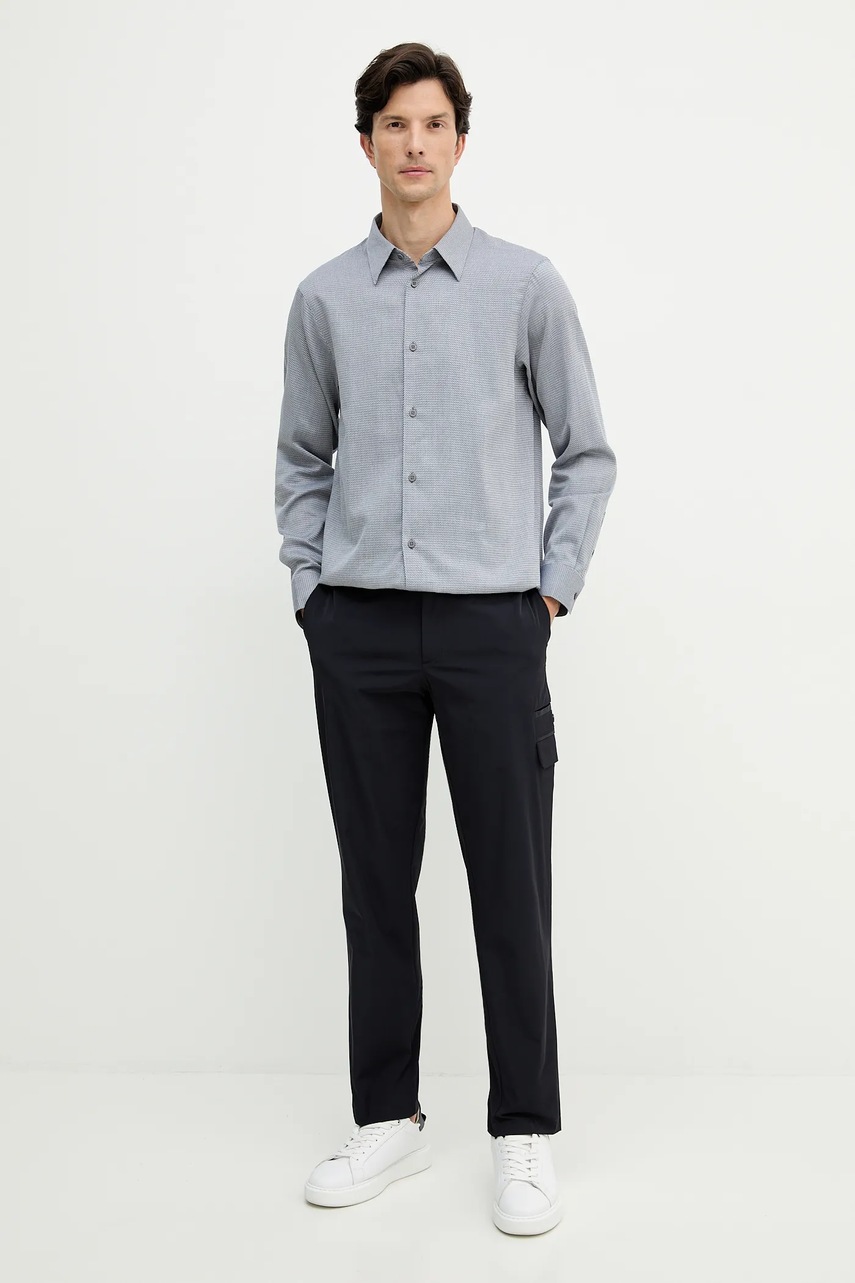 Хлопковая рубашка Armani Exchange regular классический воротник XM001869 AF18837