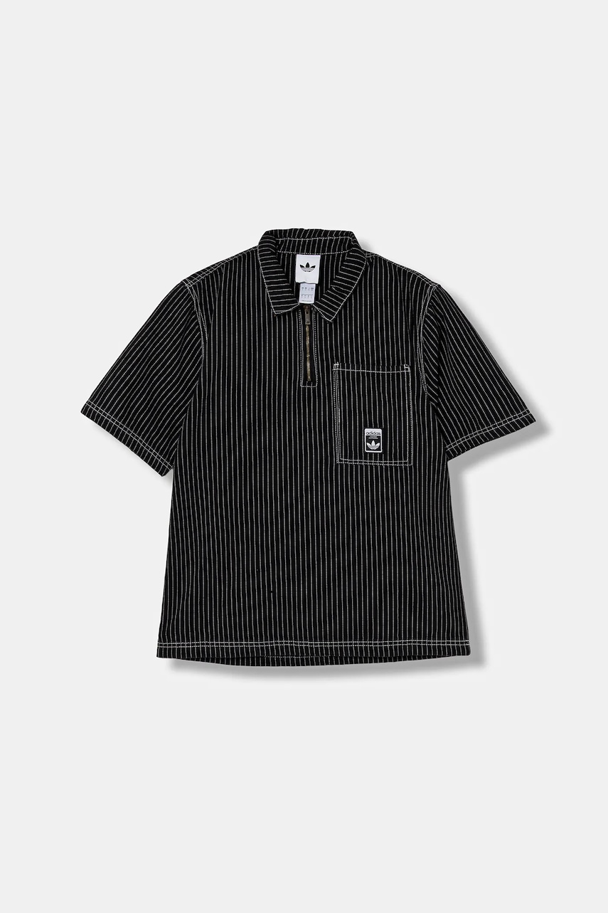 adidas Originals polo de bumbac Graphic Lo Sh culoarea negru, cu imprimeu, JW0171