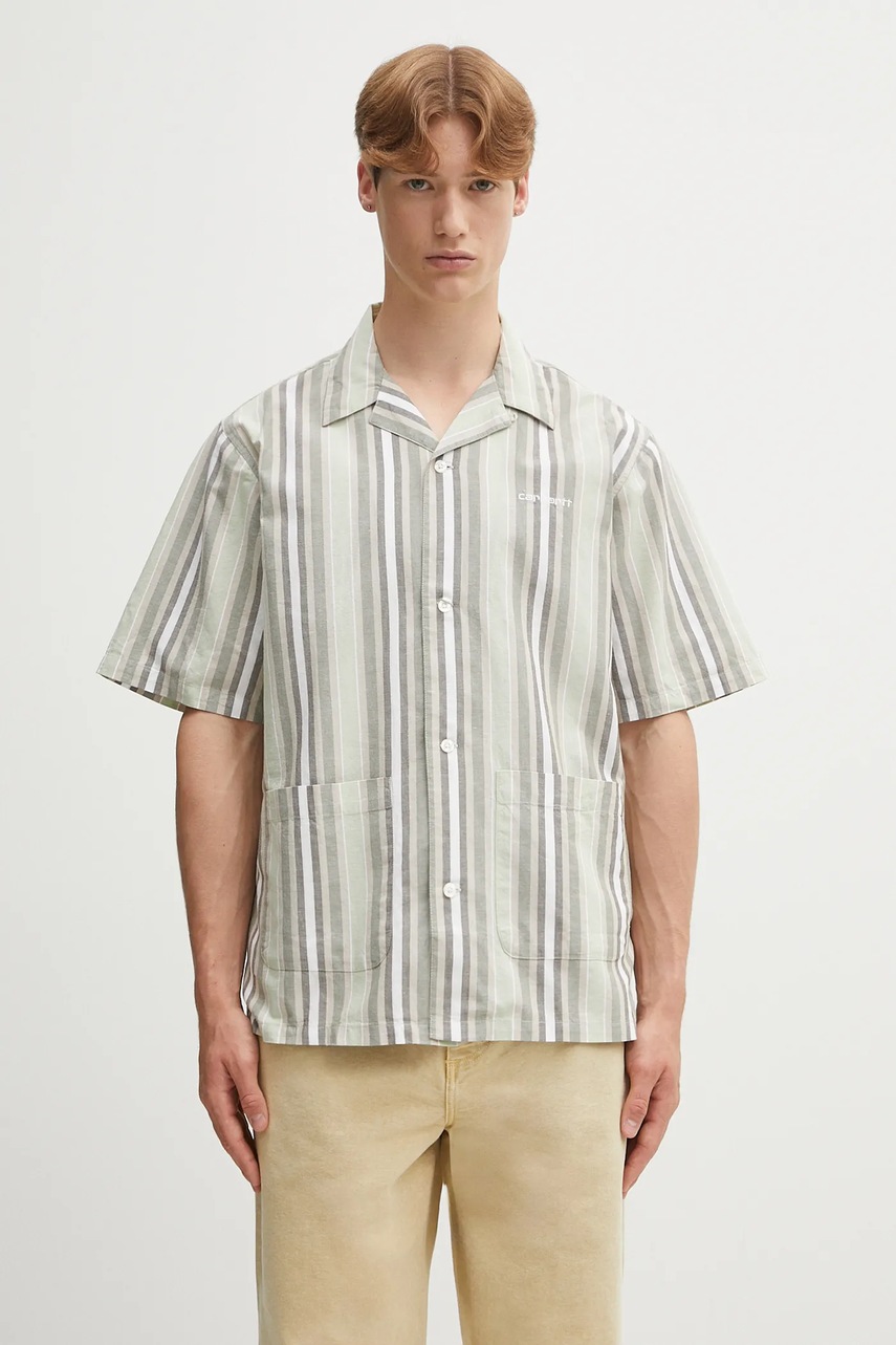 Carhartt WIP koszula z domieszką lnu S/S Folsey