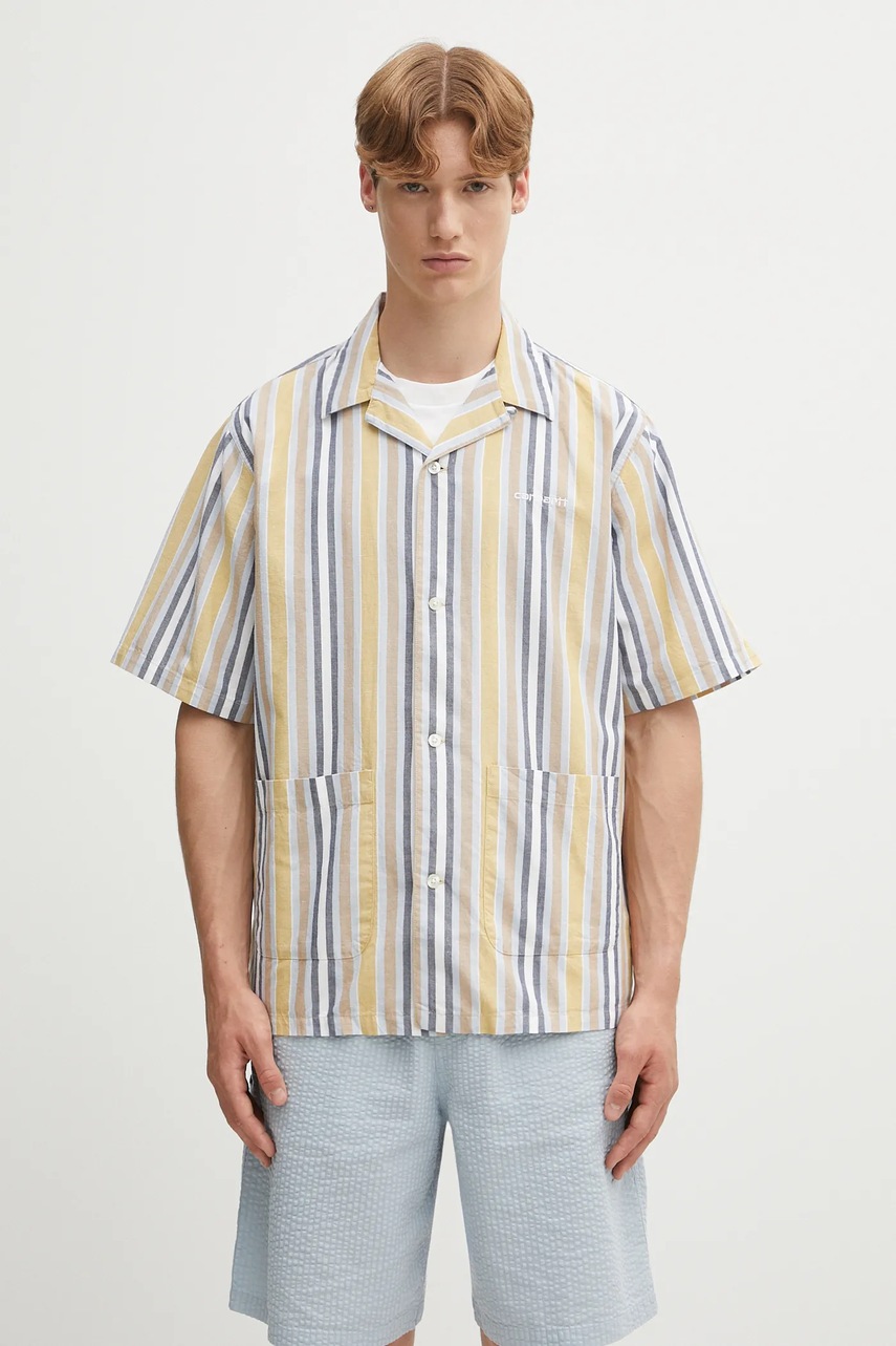 Carhartt WIP koszula z domieszką lnu S/S Folsey