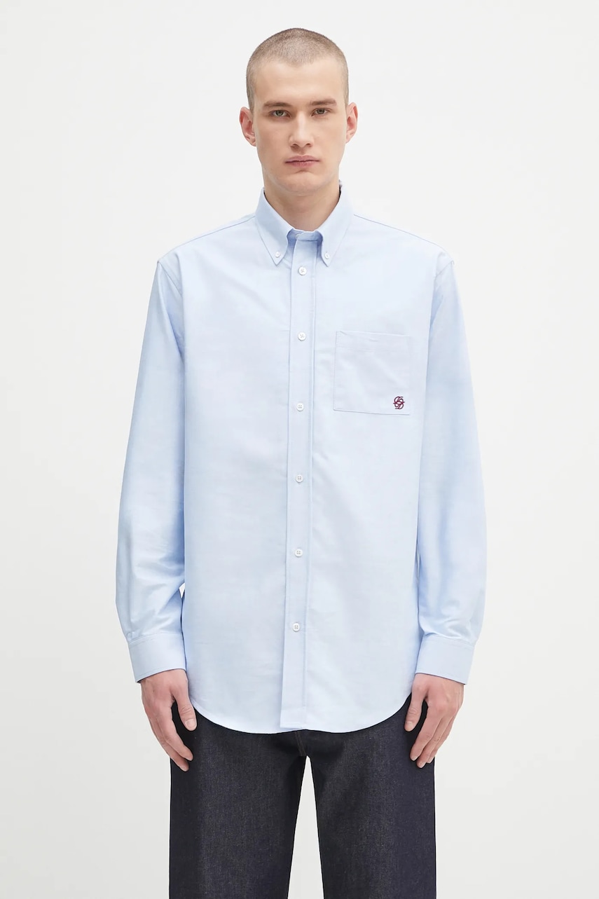 Drôle de Monsieur cămașă din bumbac La Chemise Oxford cu guler clasic, relaxed, H.SH240.CO225 Drôle de Monsieur cămașă din bumbac La Chemise Oxford cu guler clasic, relaxed, H.SH240.CO225