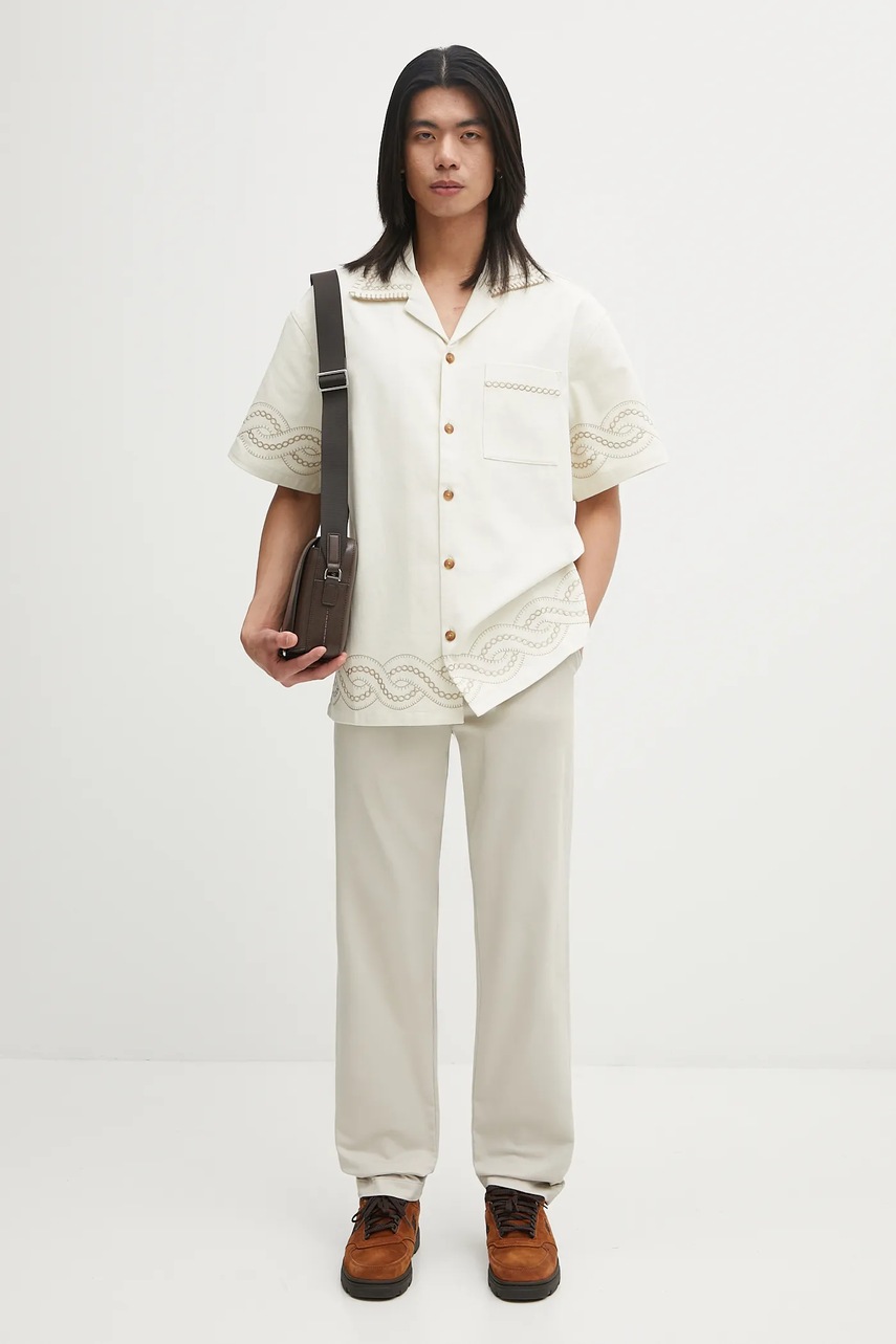 Βαμβακερό πουκάμισο Drôle de Monsieur La Chemise BrodEe Tresses φωτογραφία