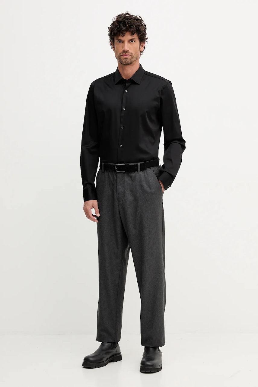 Рубашка Joop! цвет чёрный slim классический воротник 30044608 Рубашка Joop! цвет чёрный slim классический воротник 30044608