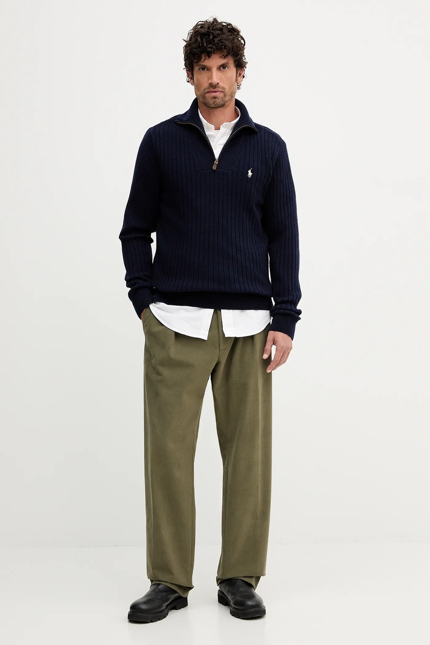 Хлопковая рубашка Polo Ralph Lauren цвет белый regular воротник button-down 710P00526