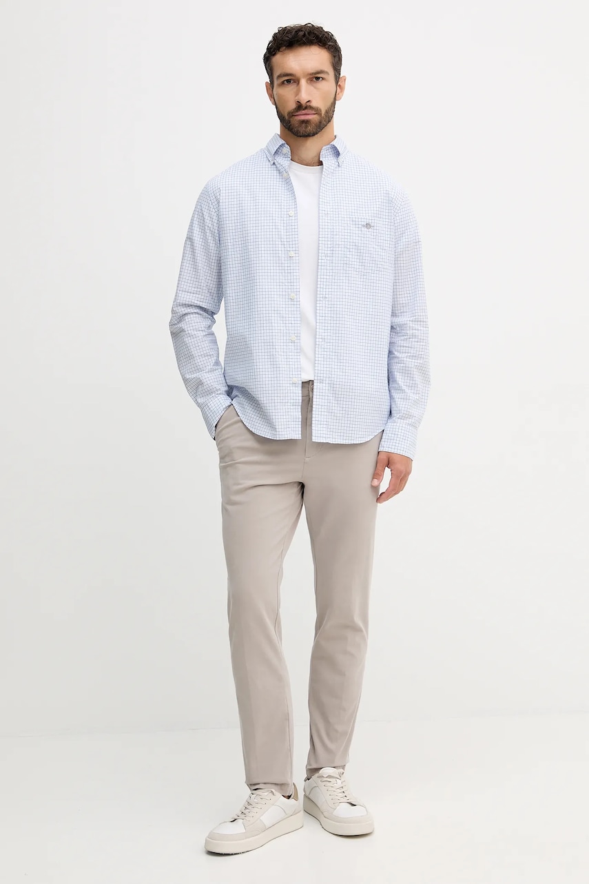 Хлопковая рубашка Gant regular классический воротник 3250149 Хлопковая рубашка Gant regular классический воротник 3250149