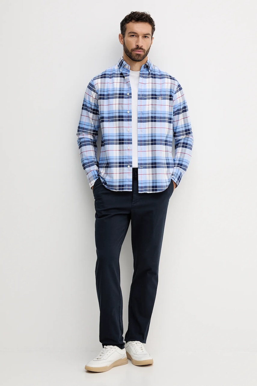 Хлопковая рубашка Gant regular классический воротник 3250147 Хлопковая рубашка Gant regular классический воротник 3250147