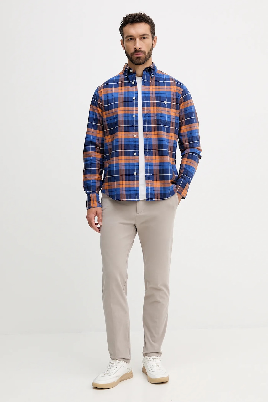 Хлопковая рубашка Gant regular классический воротник 3250147 Хлопковая рубашка Gant regular классический воротник 3250147