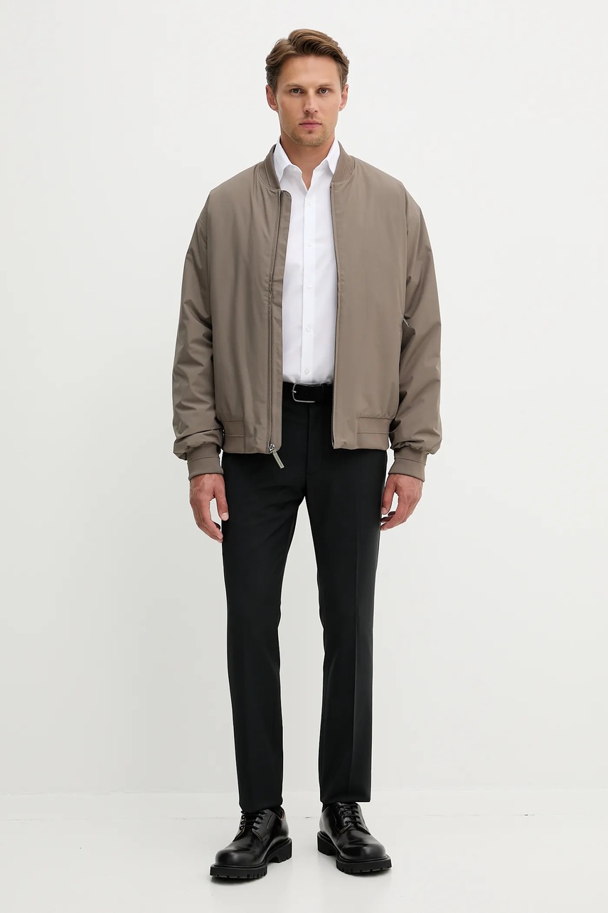 Рубашка Calvin Klein цвет белый slim итальянский воротник LV019EU006