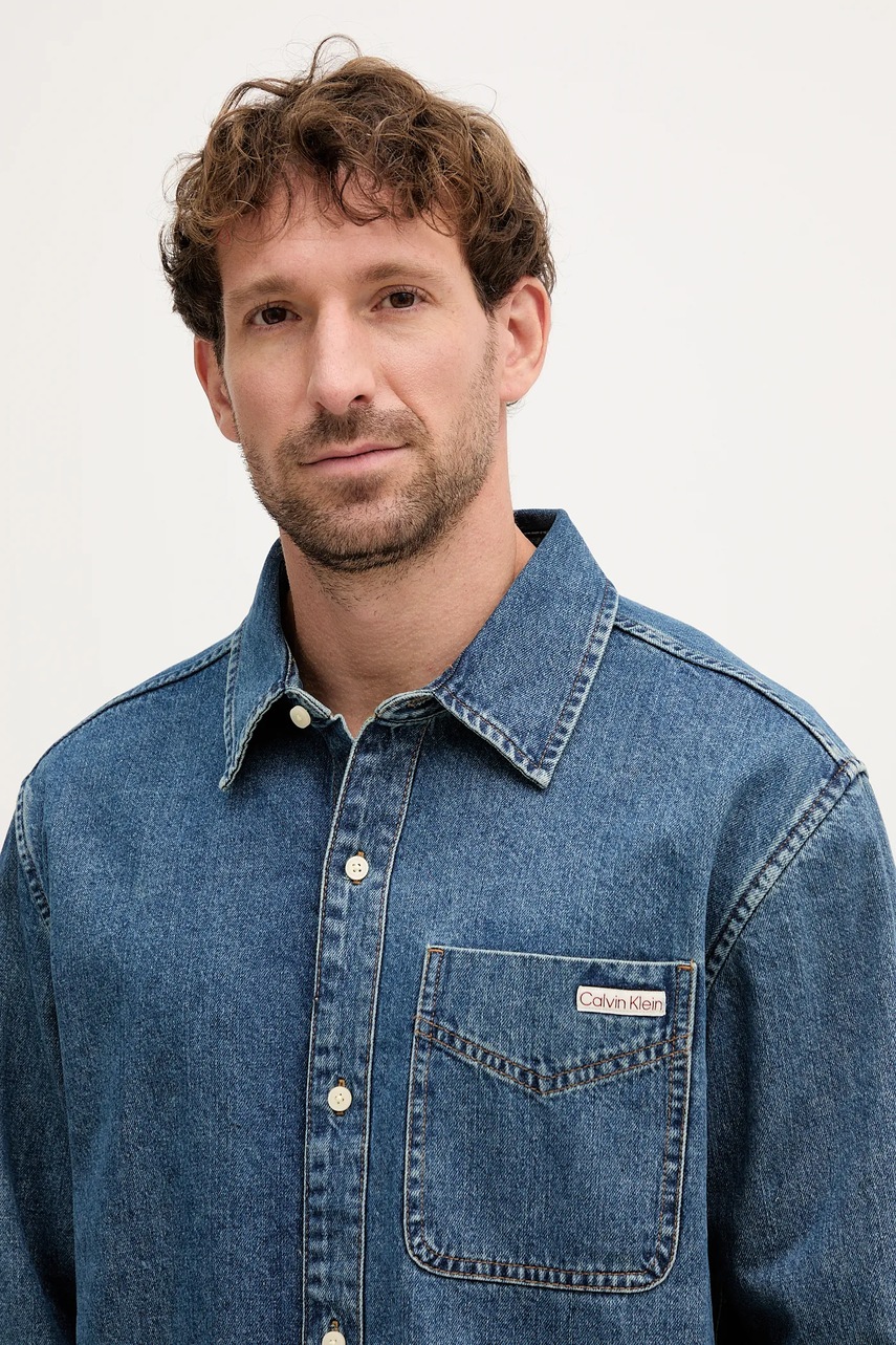 Τζιν πουκάμισο Calvin Klein Jeans φωτογραφία