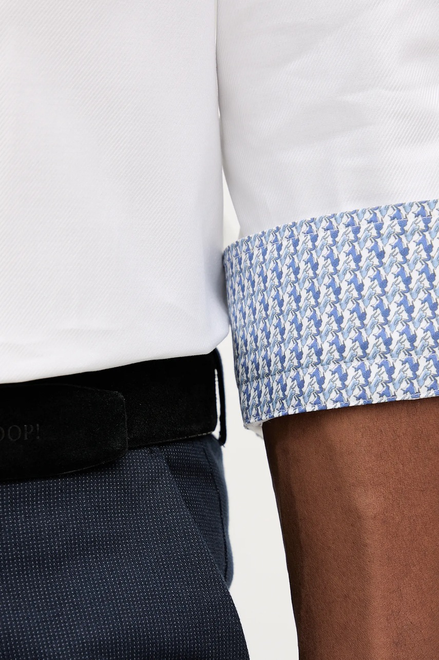 Βαμβακερό πουκάμισο Eton ανδρικά, χρώμα: άσπρο, 100013906 φωτογραφία