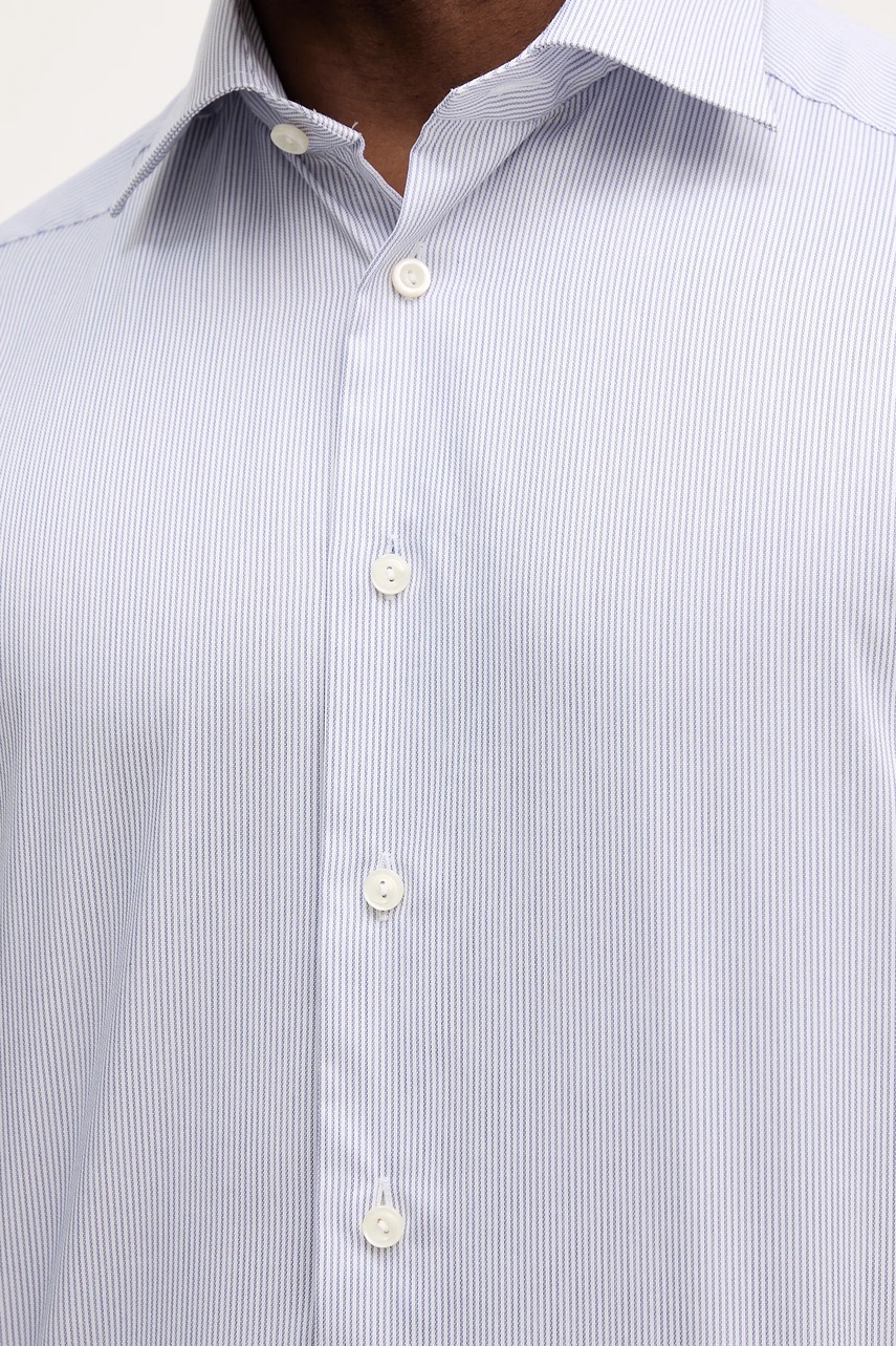 Βαμβακερό πουκάμισο Eton ανδρικό, χρώμα: μπλε, 100014394 φωτογραφία