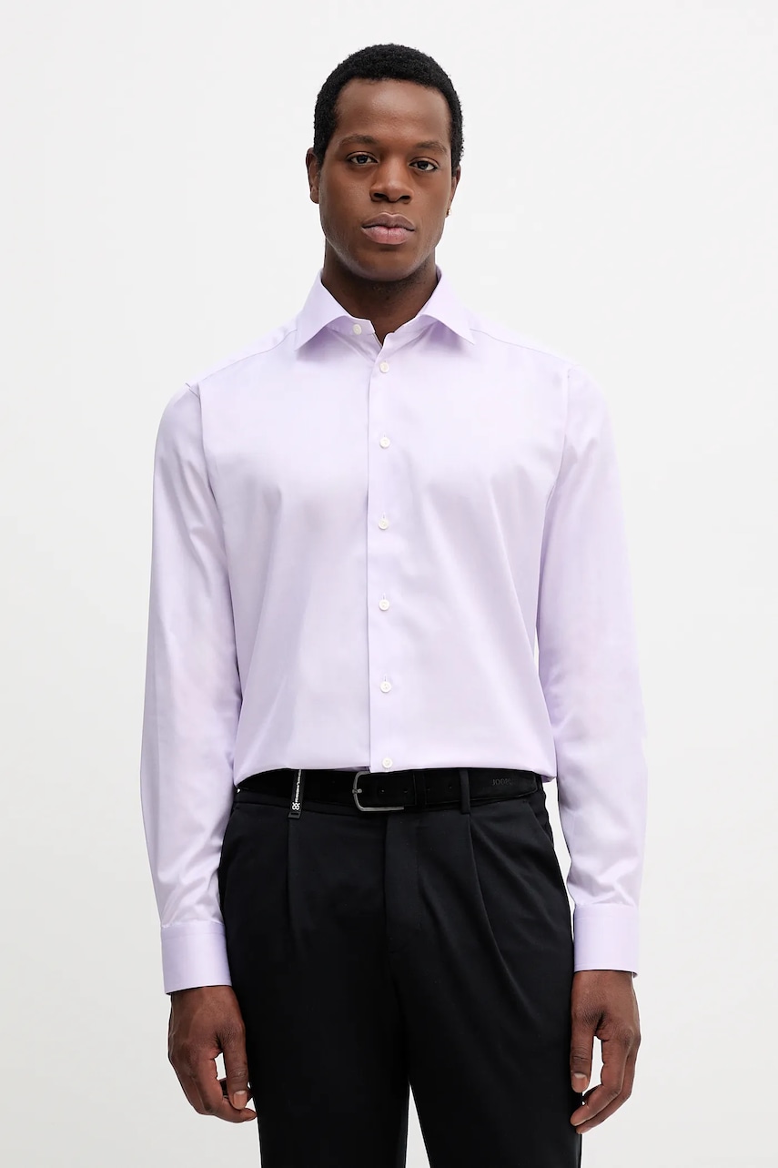 Eton cămașă din bumbac culoarea violet, cu guler clasic, slim, 100013933 Eton cămașă din bumbac culoarea violet, cu guler clasic, slim, 100013933