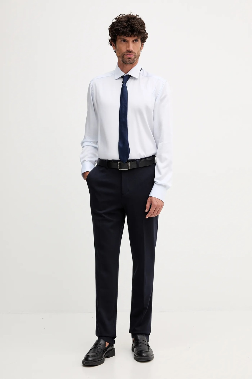 Хлопковая рубашка Eton slim классический воротник 100013938