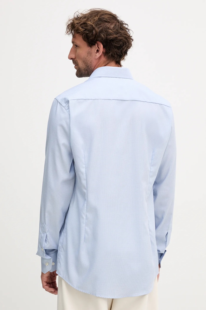 Βαμβακερό πουκάμισο Eton ανδρικά, χρώμα: μπλε, 100014442 φωτογραφία