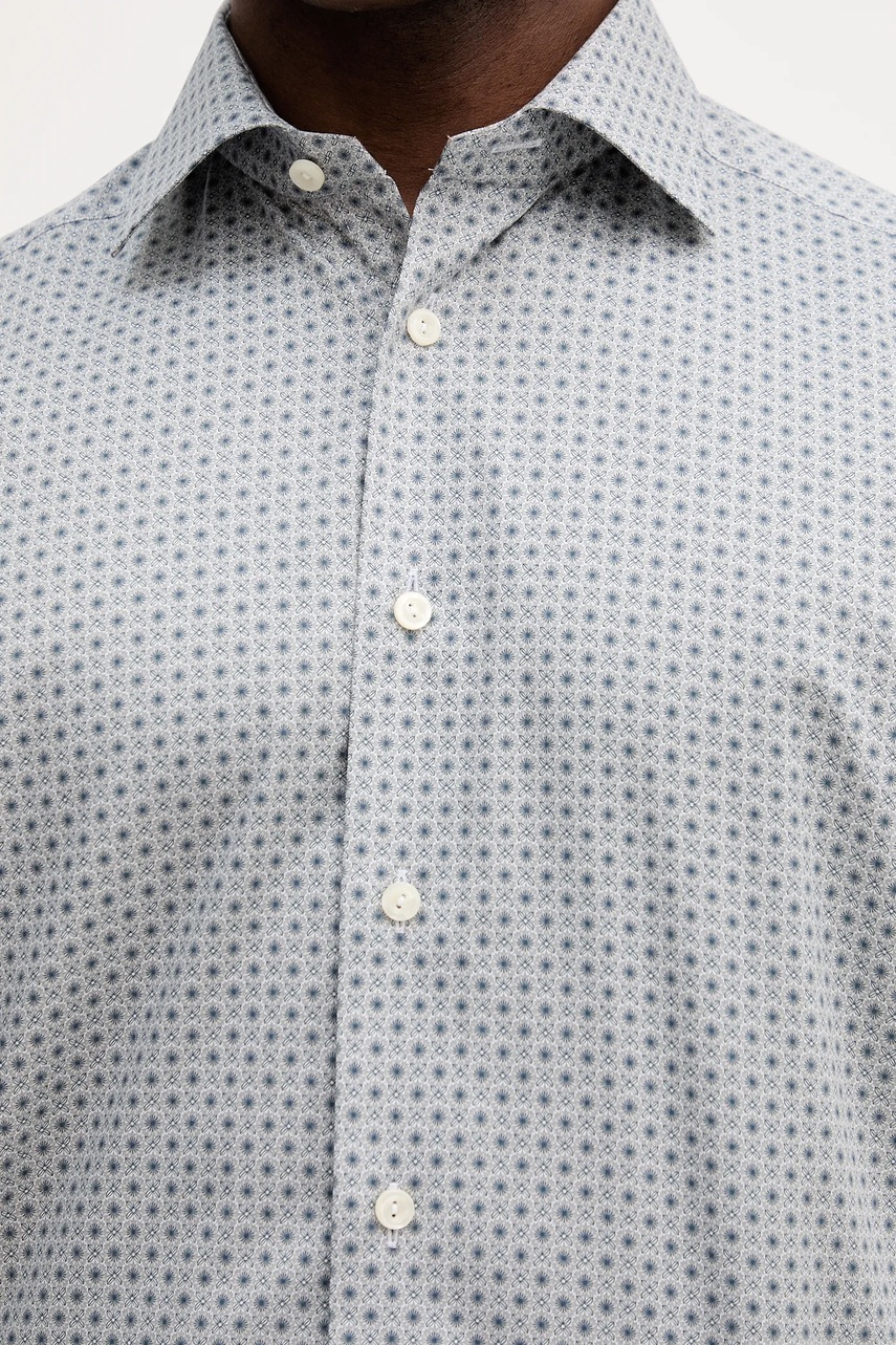 Βαμβακερό πουκάμισο Eton ανδρικό, χρώμα: γκρι, 100013947 φωτογραφία