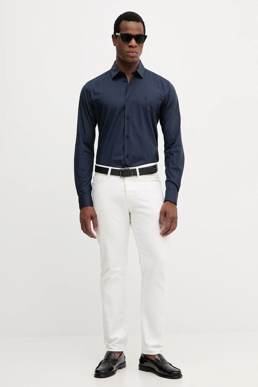 Рубашка Trussardi цвет синий slim классический воротник 5004N000006N