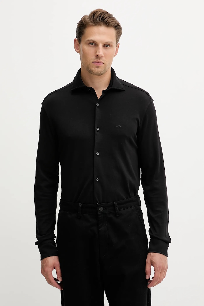 Paul&Shark cămașă din bumbac culoarea negru, cu guler clasic, relaxed, 15313315CF