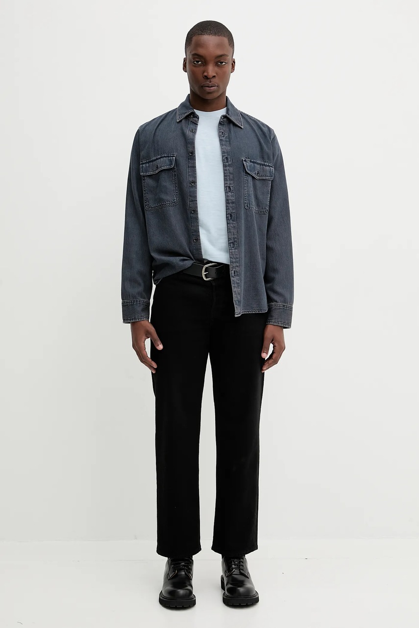 Джинсовая рубашка Rag & Bone regular классический воротник RX0825FSUGI