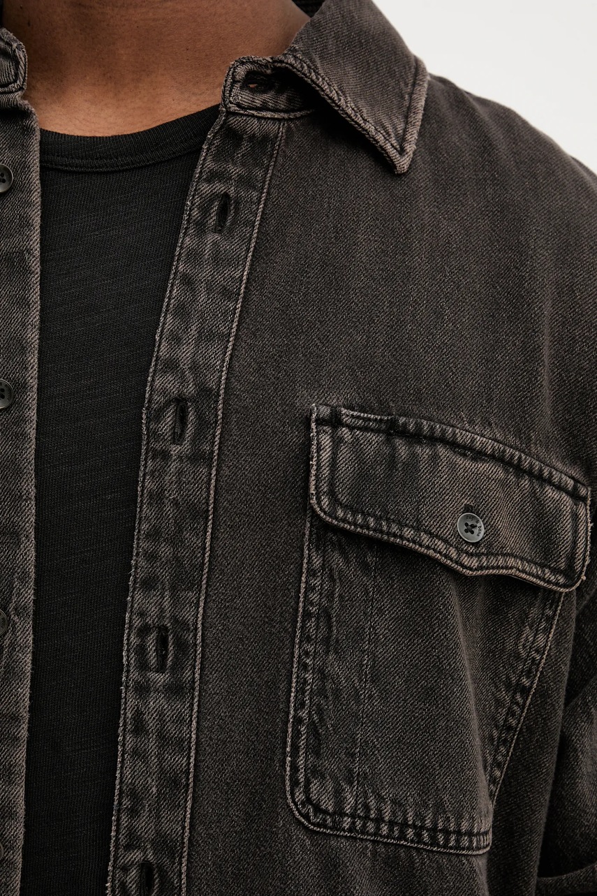 Τζιν πουκάμισο Rag & Bone ανδρικό, χρώμα: καφέ, RX0825FSUBB φωτογραφία